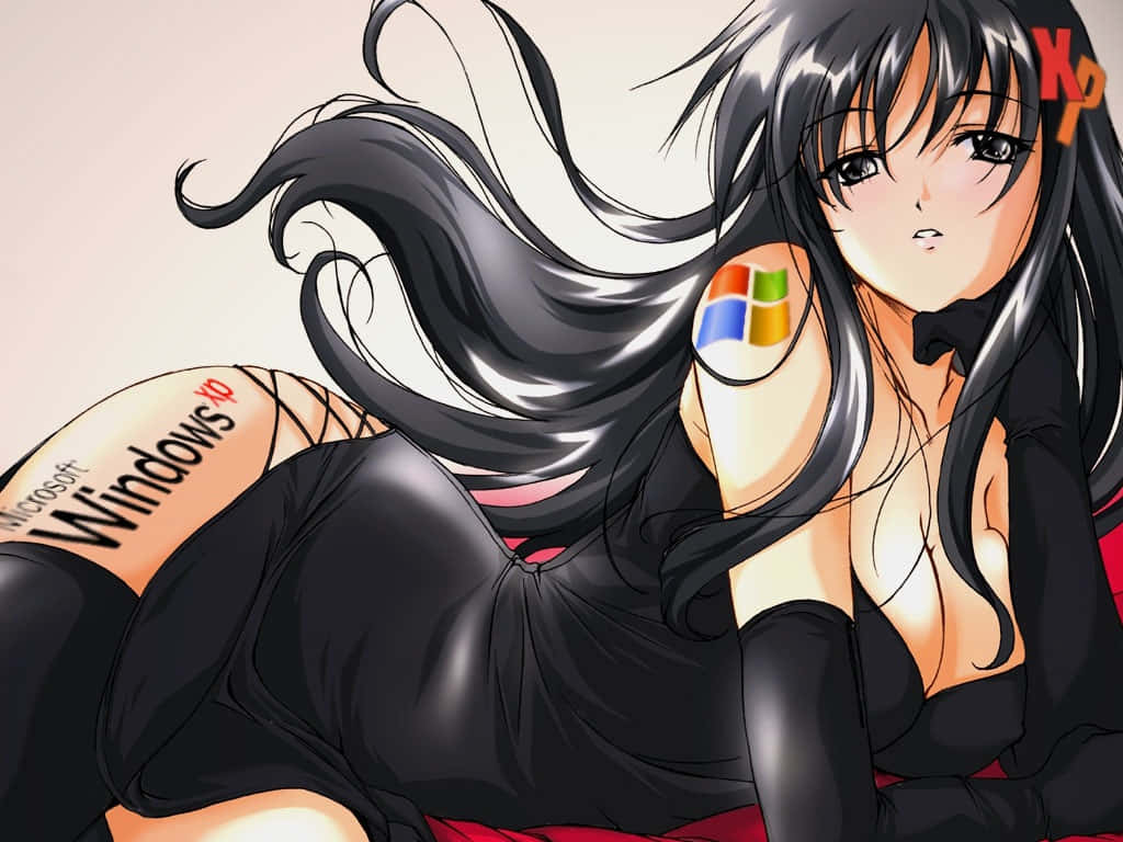Warm Anime Meisie Windows XP Muurpapier