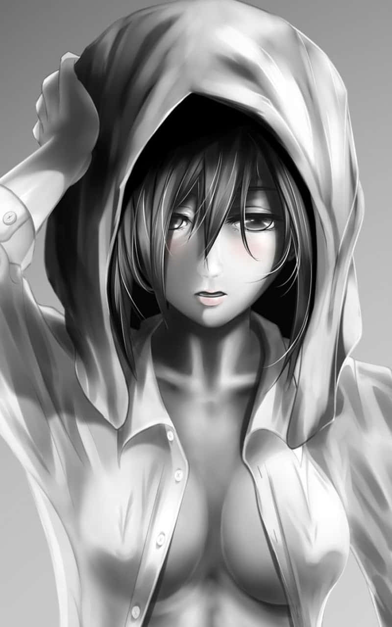 Warm Anime Mikasa Handdoek Tekening Muurpapier