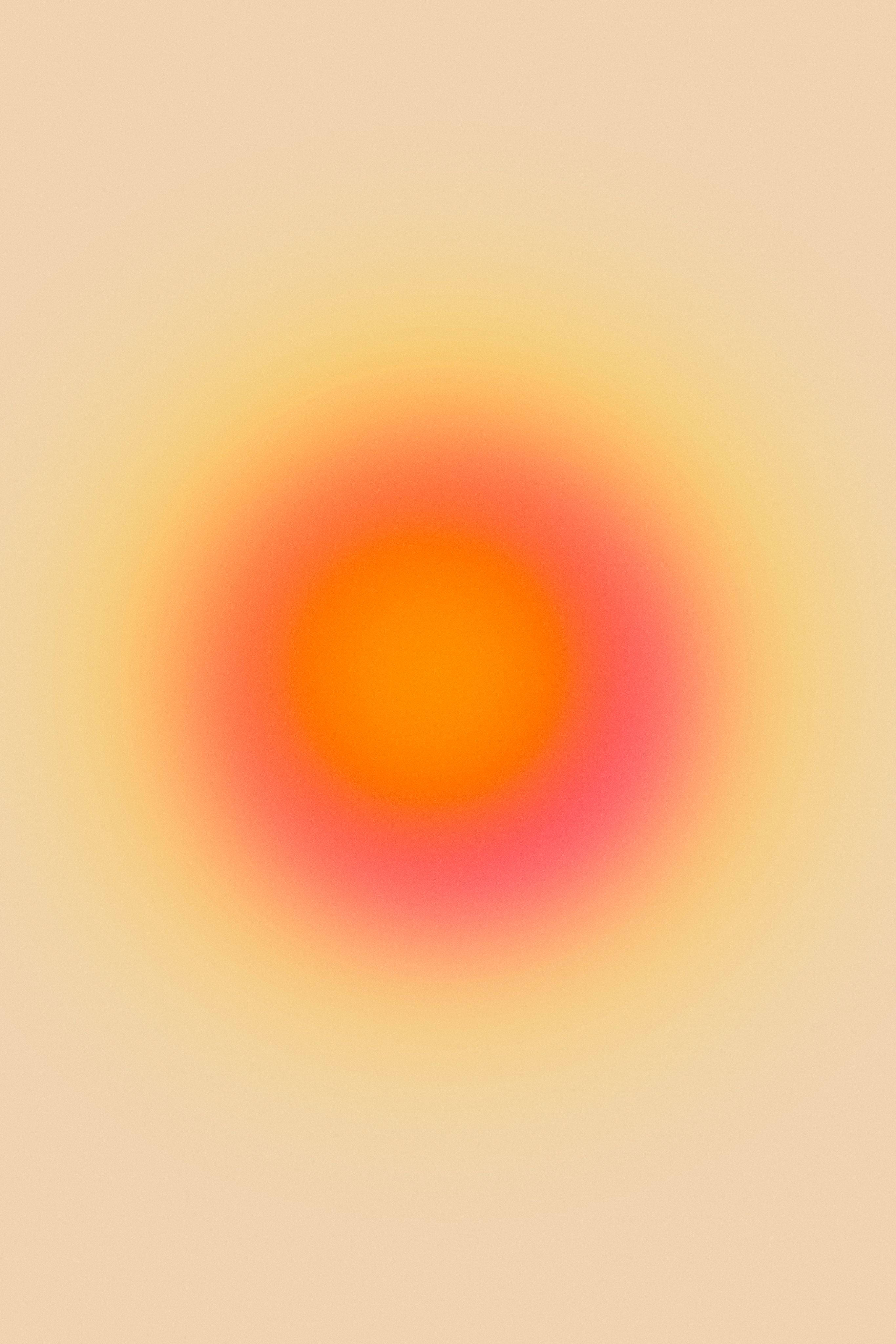 Warm Geel en Oranje Aura Estetika Muurpapier
