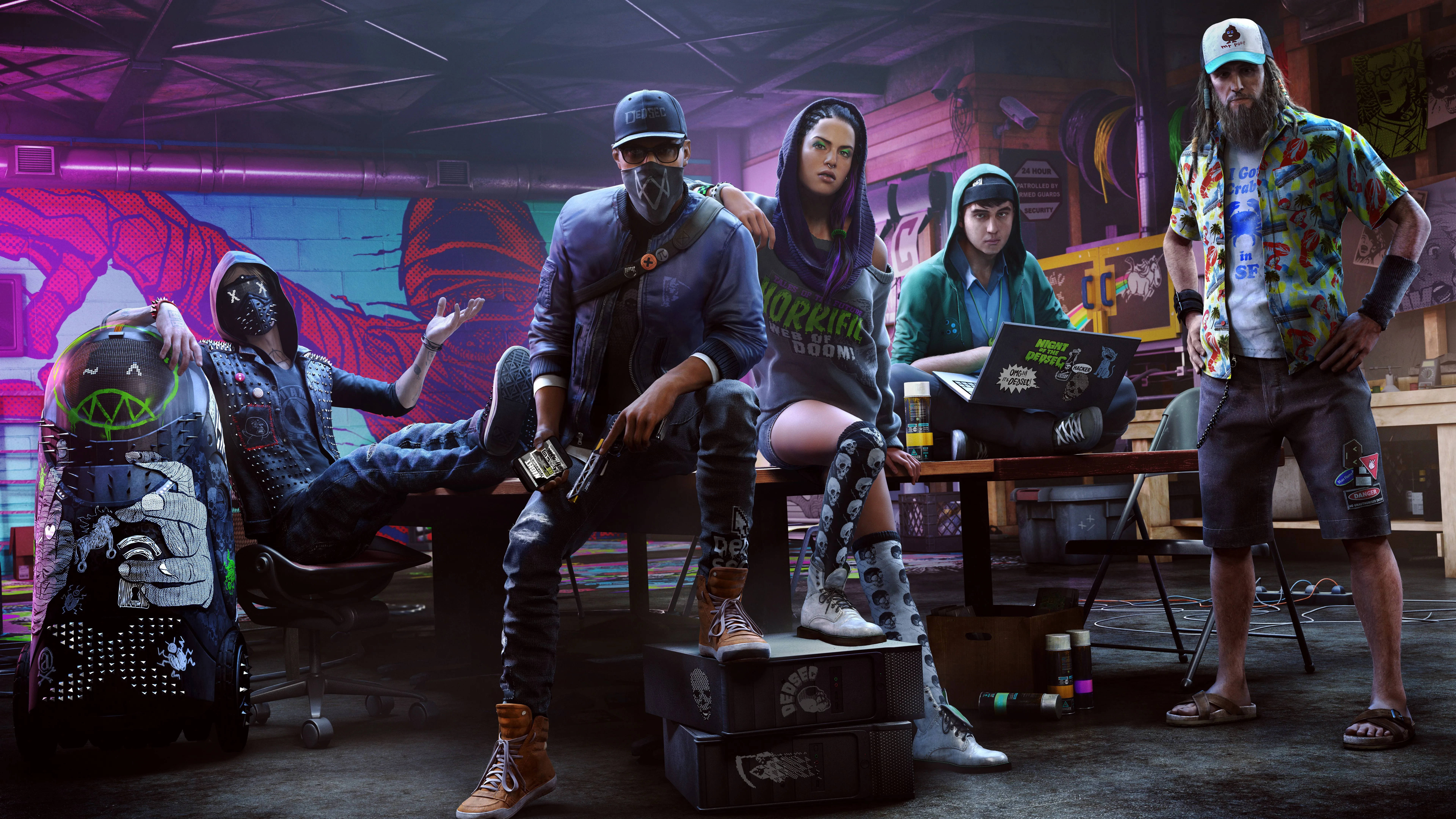 Watch Dogs 2 8K Speletjie Muurpapier