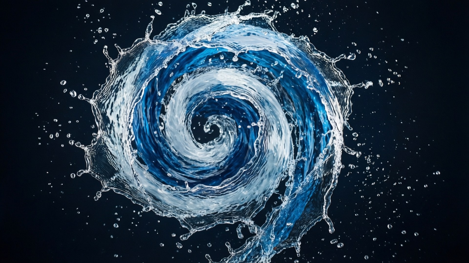 Water Spiraal Muurpapier