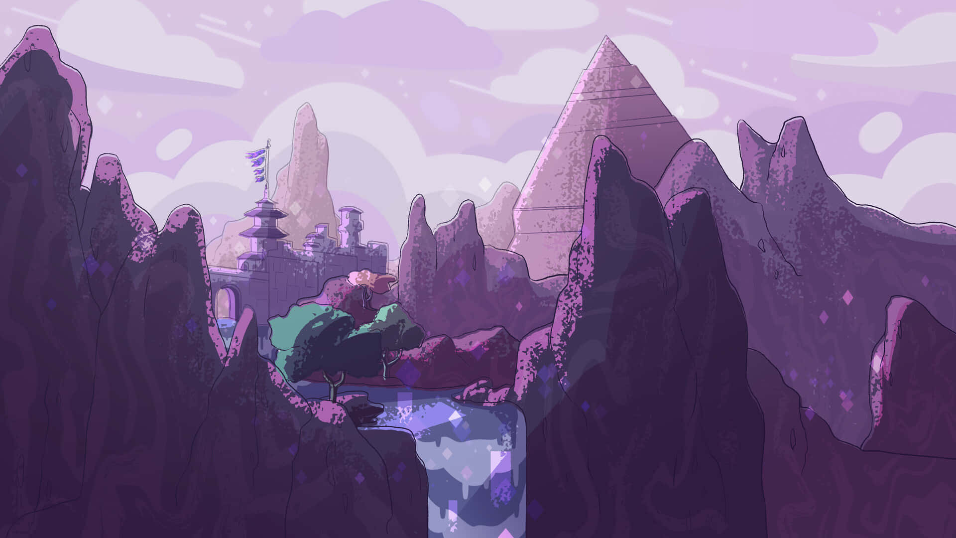 Waterfall 1920x1080 Borderlands 3 Agtergrond Muurpapier