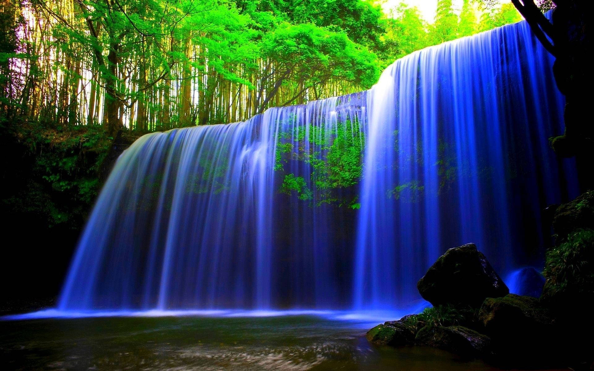 Waterval Live 3D Muurpapier