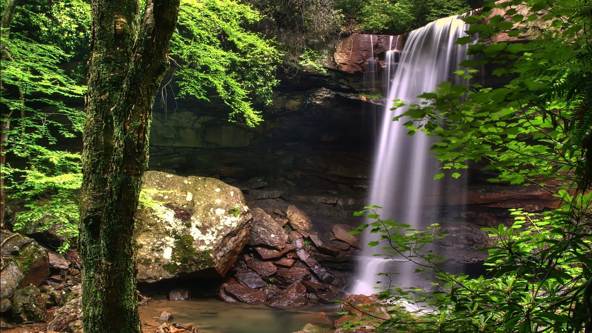 Waterval prente Muurpapier