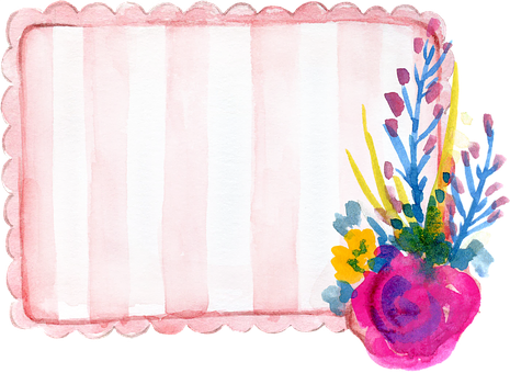 Waterverf Blommeraam Agtergrond Muurpapier