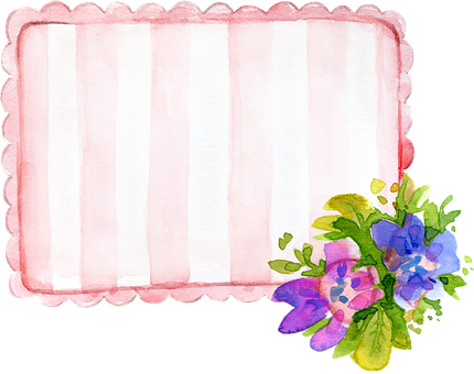 Waterverf Blomraam Agtergrond Muurpapier