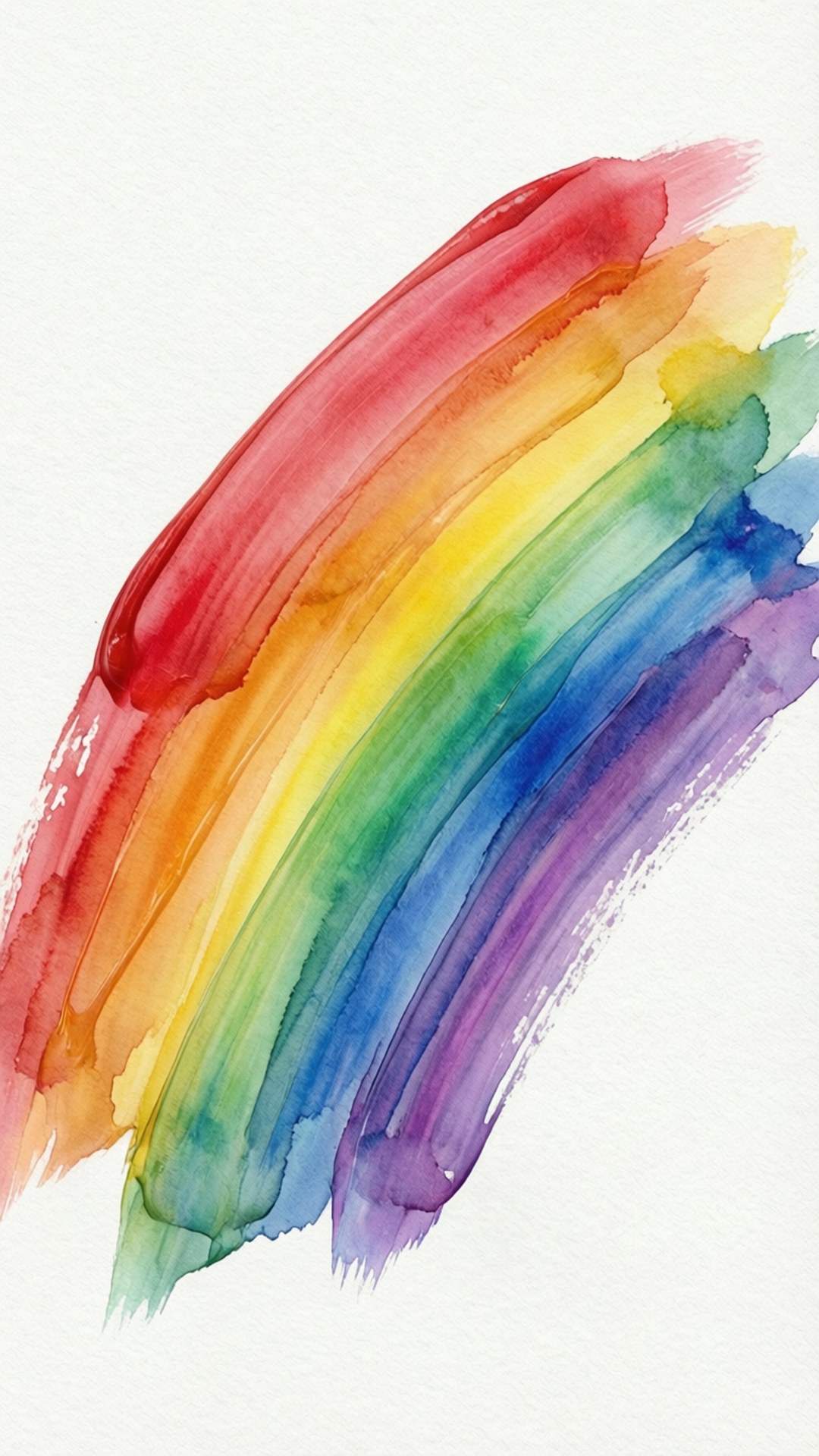 Waterverf Reënboog Muurpapier