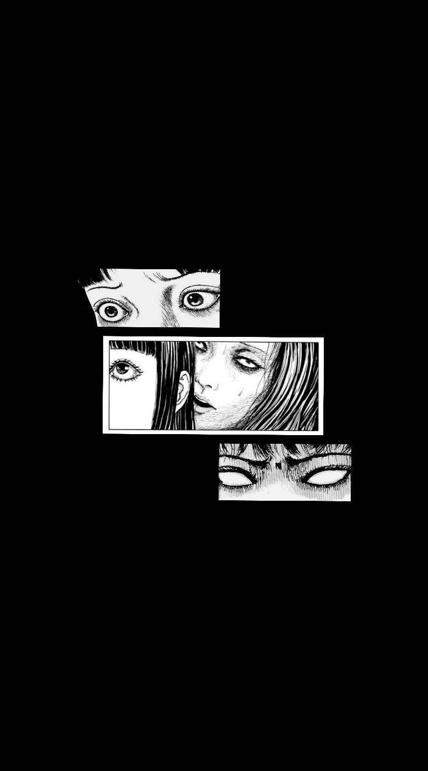 Weerzinwekkende Skoonheid in Junji Ito se Manga-kuns Muurpapier