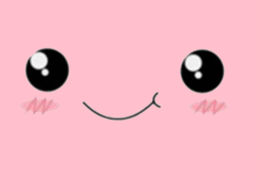 Oulike pienk gesig kawaii muurpapier.