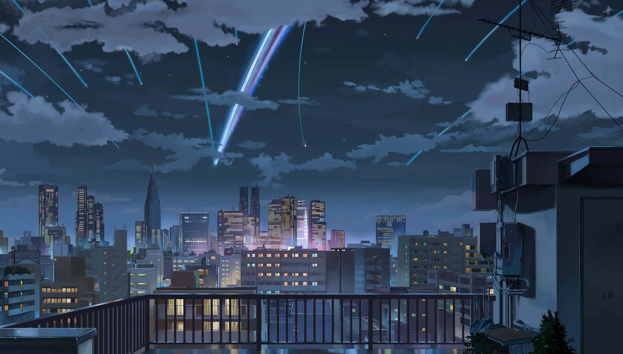 Welkom by Anime City, die perfekte plek vir al jou Anime-aanhangers Muurpapier