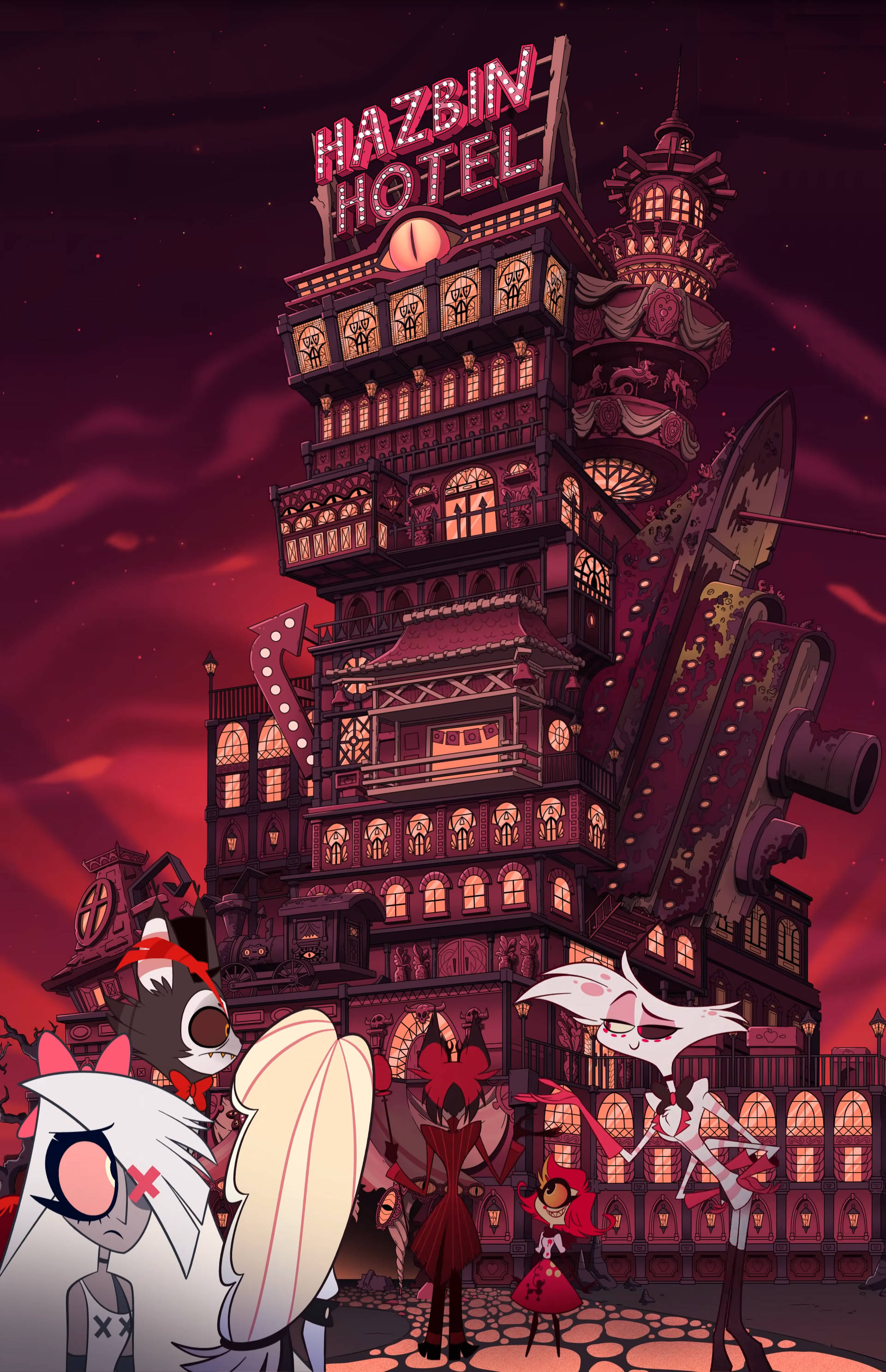 Welkom by die wêreld van Hazbin Hotel! Muurpapier