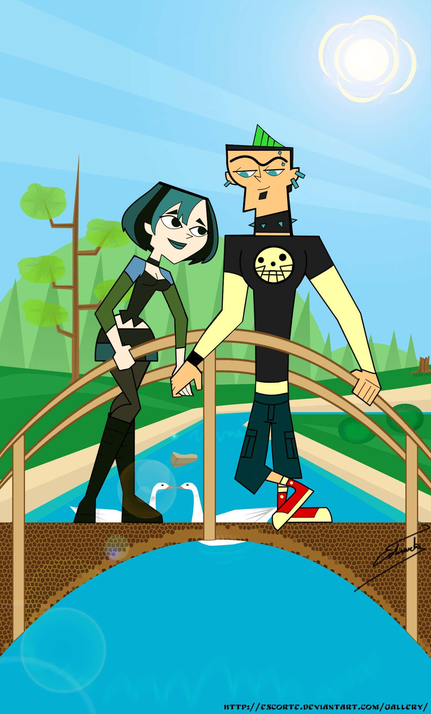 Welkom by die wilde wêreld van Total Drama! Muurpapier