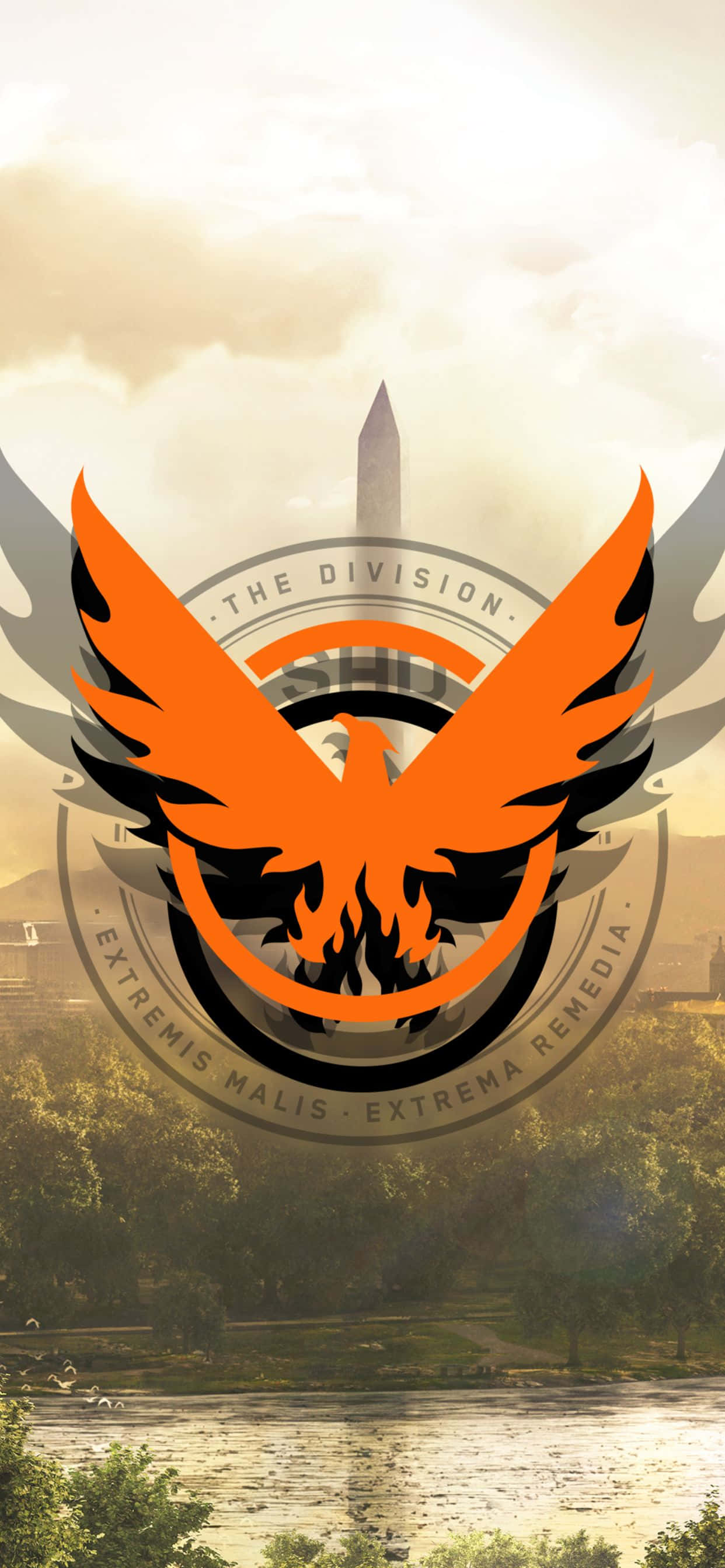 Welkom by The Division op iPhone Xs Max Muurpapier