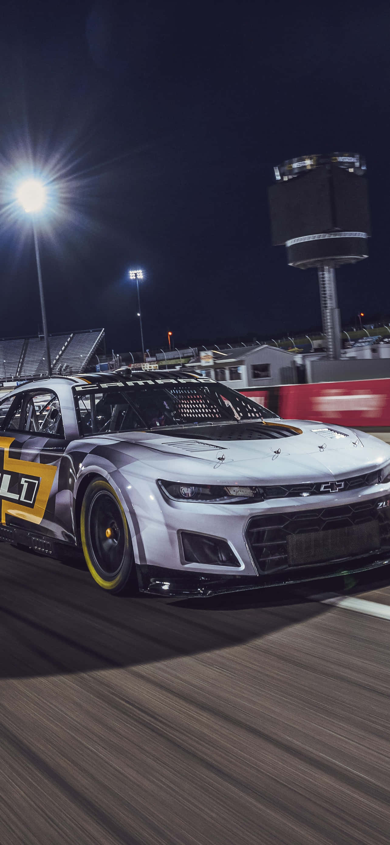 Wen na die wenstreep met Nascar en jou iPhone Muurpapier