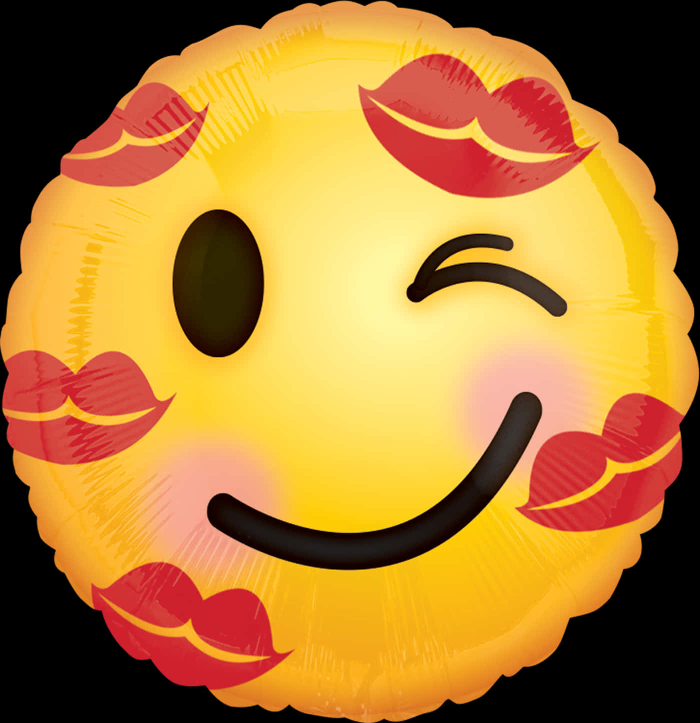 Wenkende Soen Emoji Ballon Muurpapier