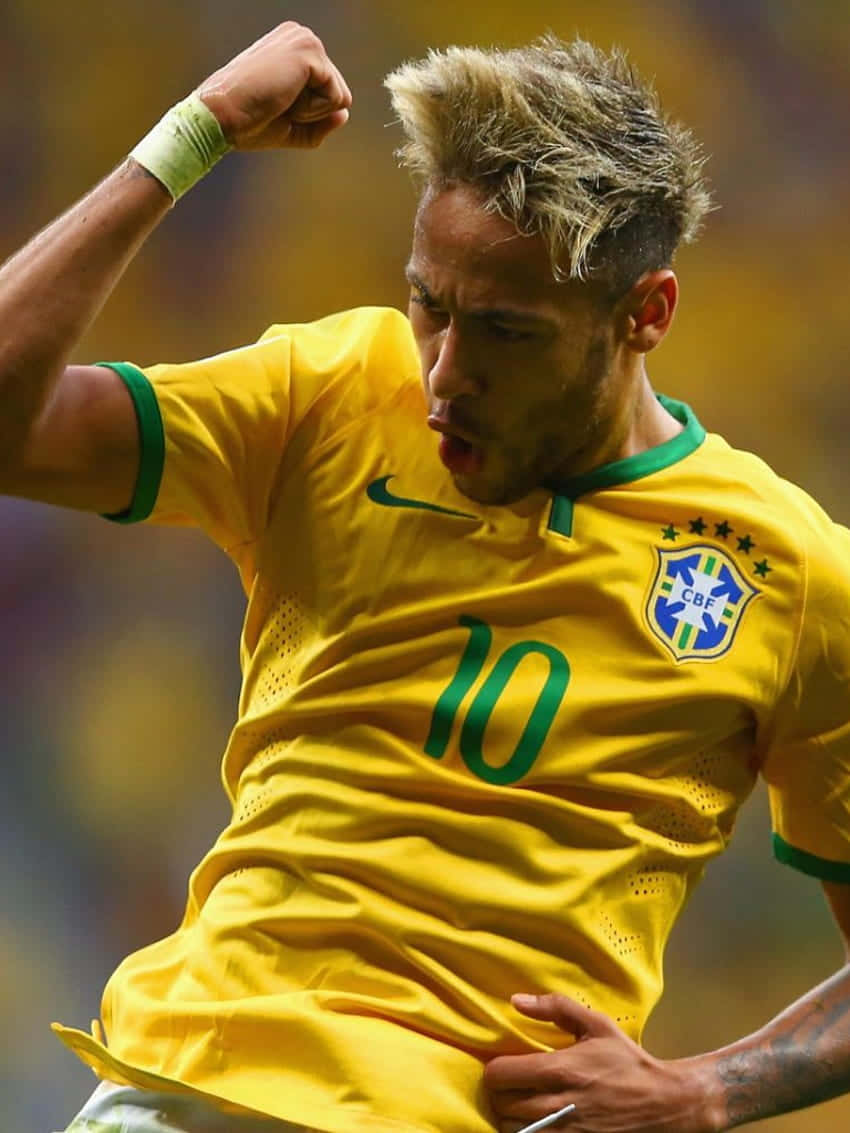 Wêreldklas Sokkerspeler Neymar Muurpapier