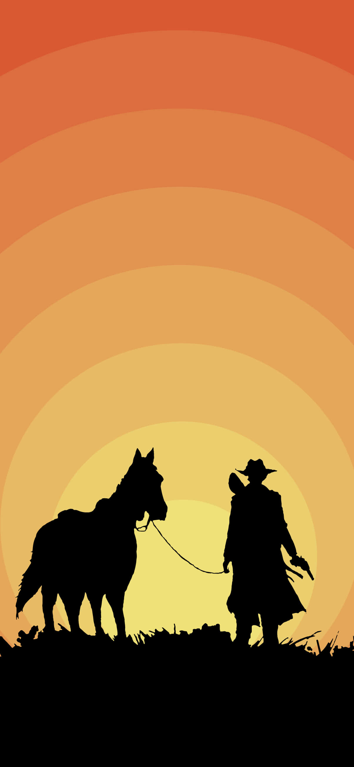 Westerse Cowboy iPhone Muurpapier