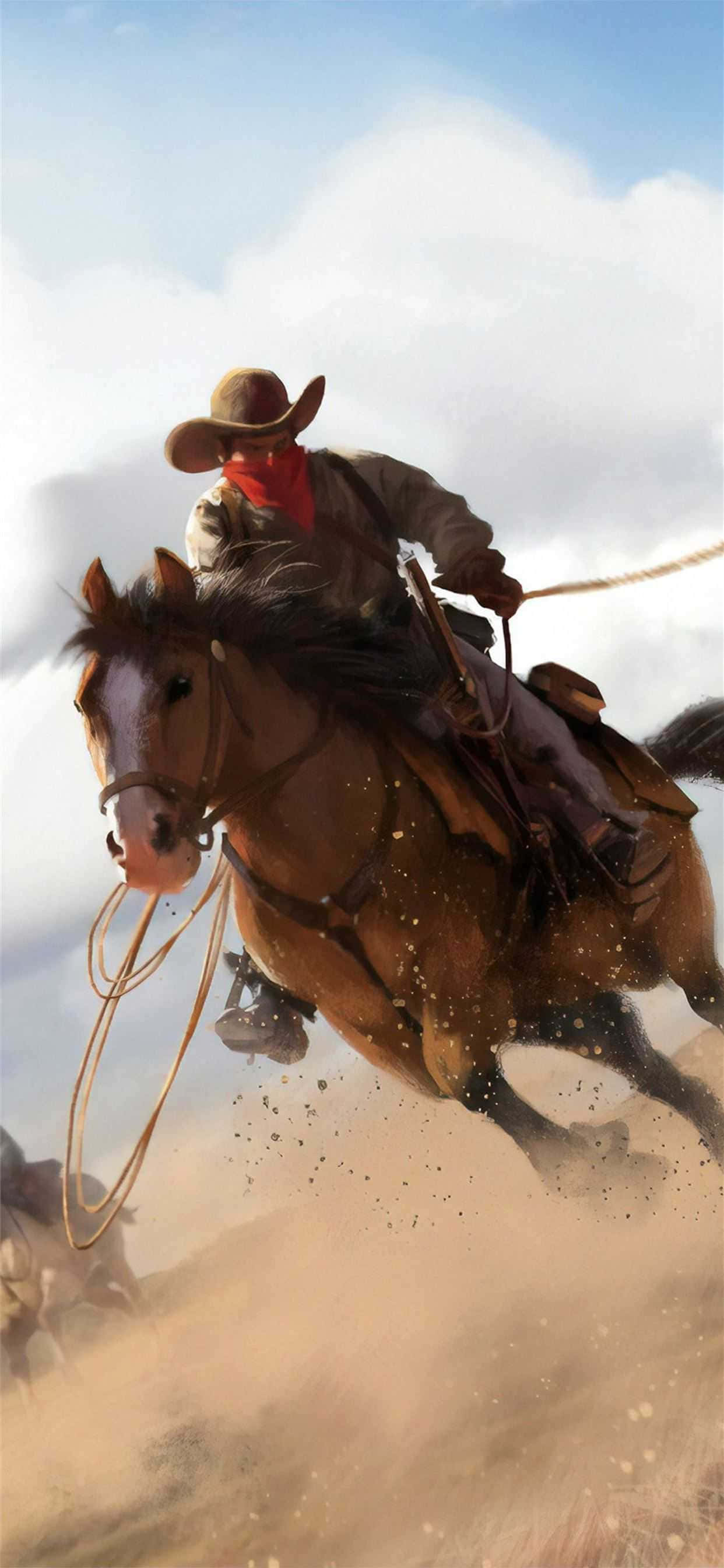 Westerse Cowboy iPhone Muurpapier