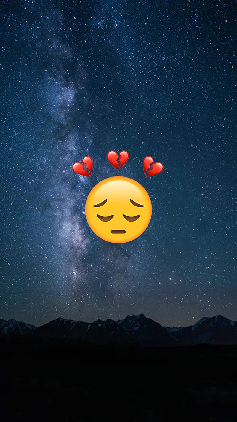 WhatsApp DP Hartseer Emoji Muurpapier