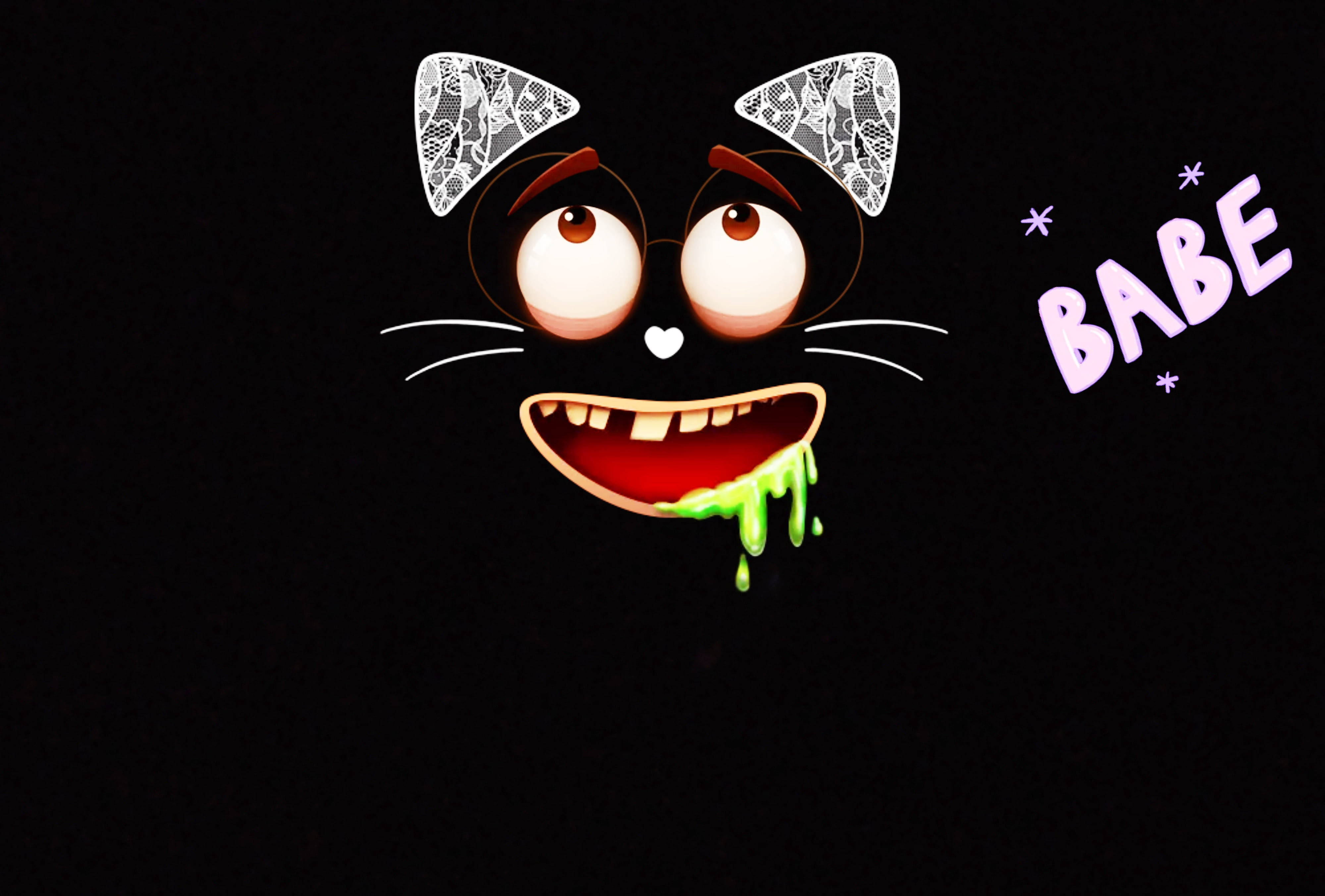 WhatsApp DP Kat Babe Muurpapier