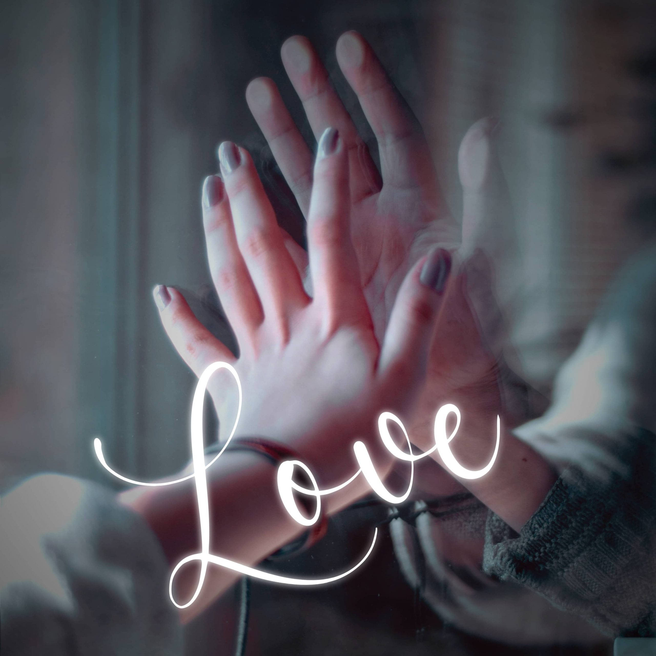 WhatsApp DP Liefde Hand Muurpapier