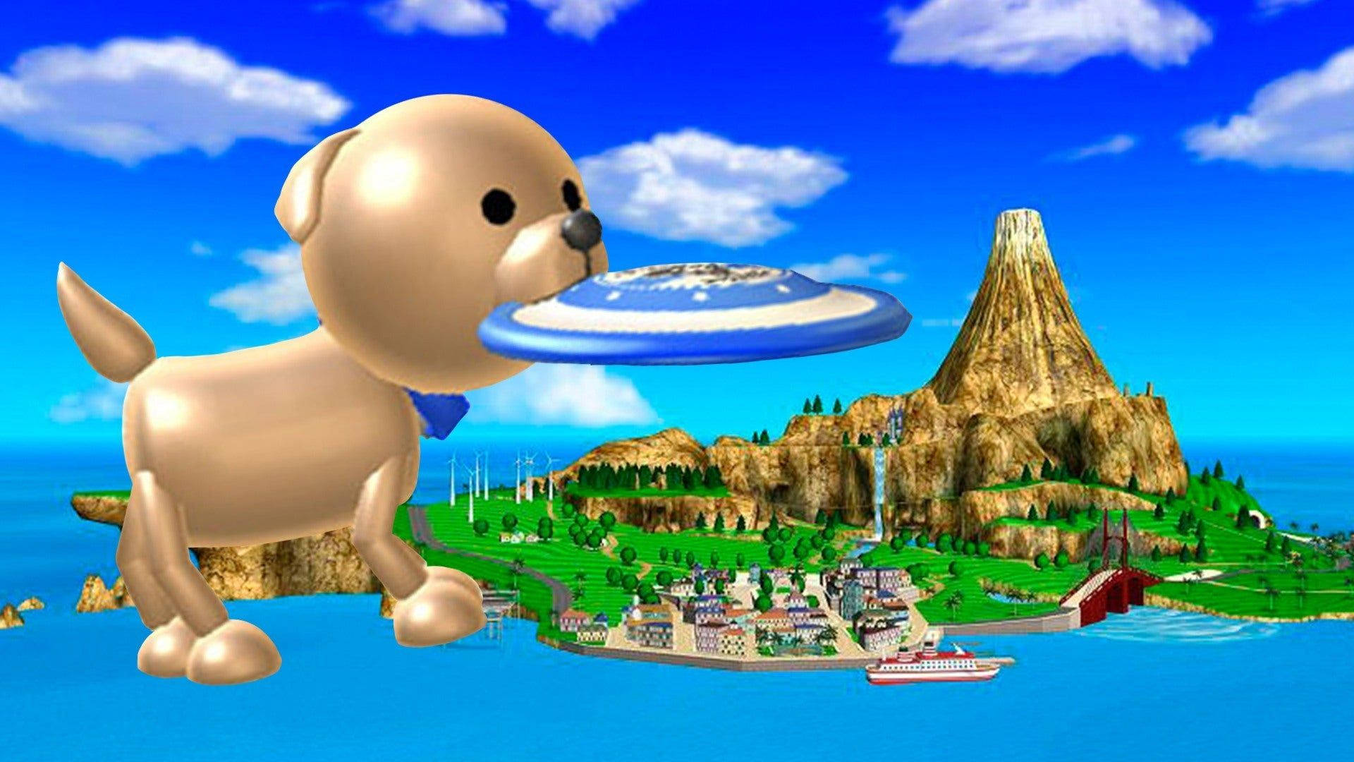 Wii Sports Resort Wuhu-eiland Frisbeehond Muurpapier