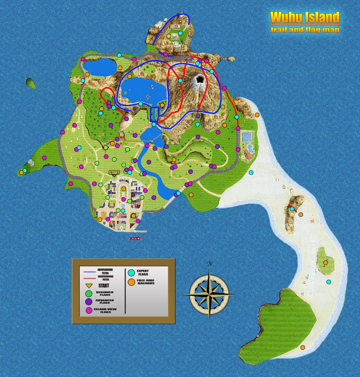 Wii Sports Resort Wuhu-eiland Speelkaart Muurpapier
