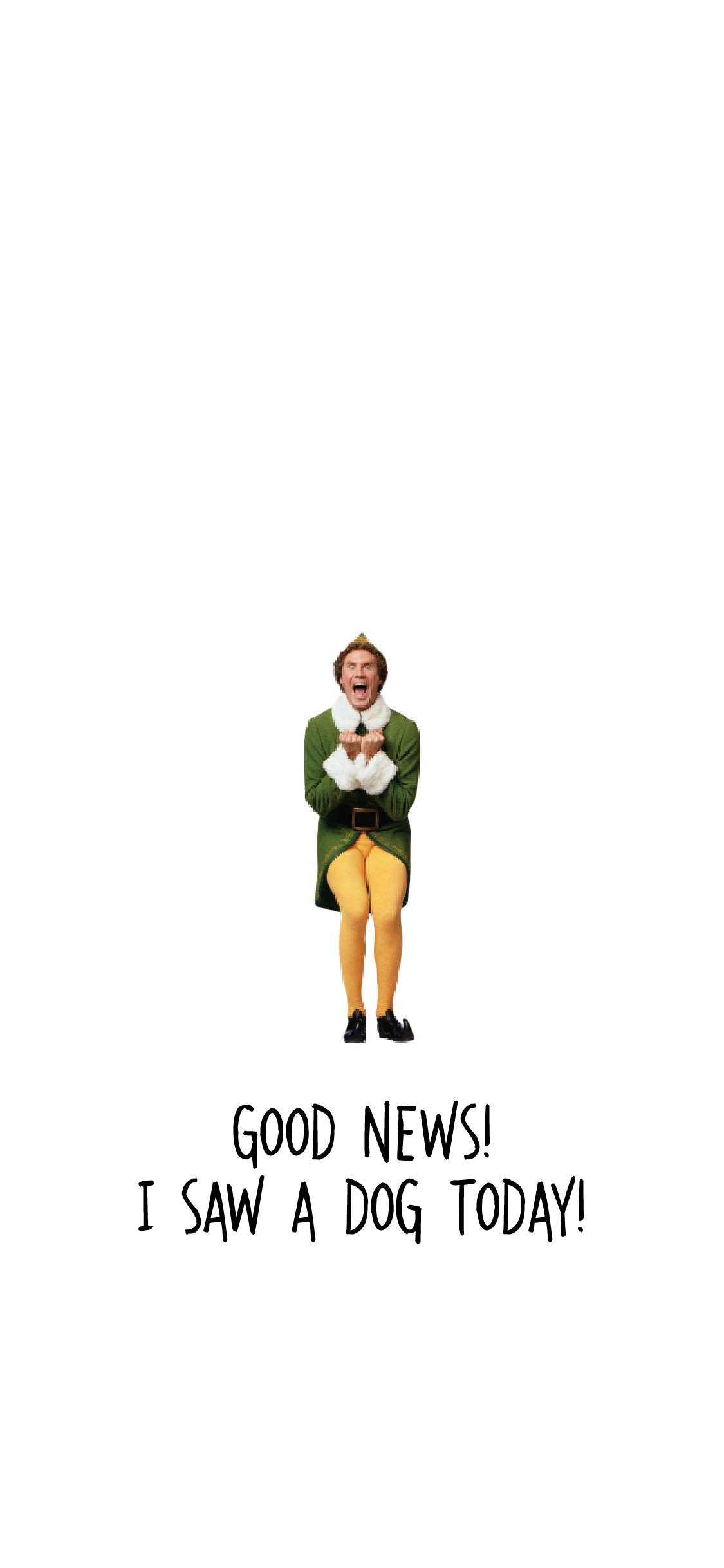 Will Farrell vertolk die rol van Buddy die Elf in die 2003 Kersfees-klassieker Elf. Muurpapier
