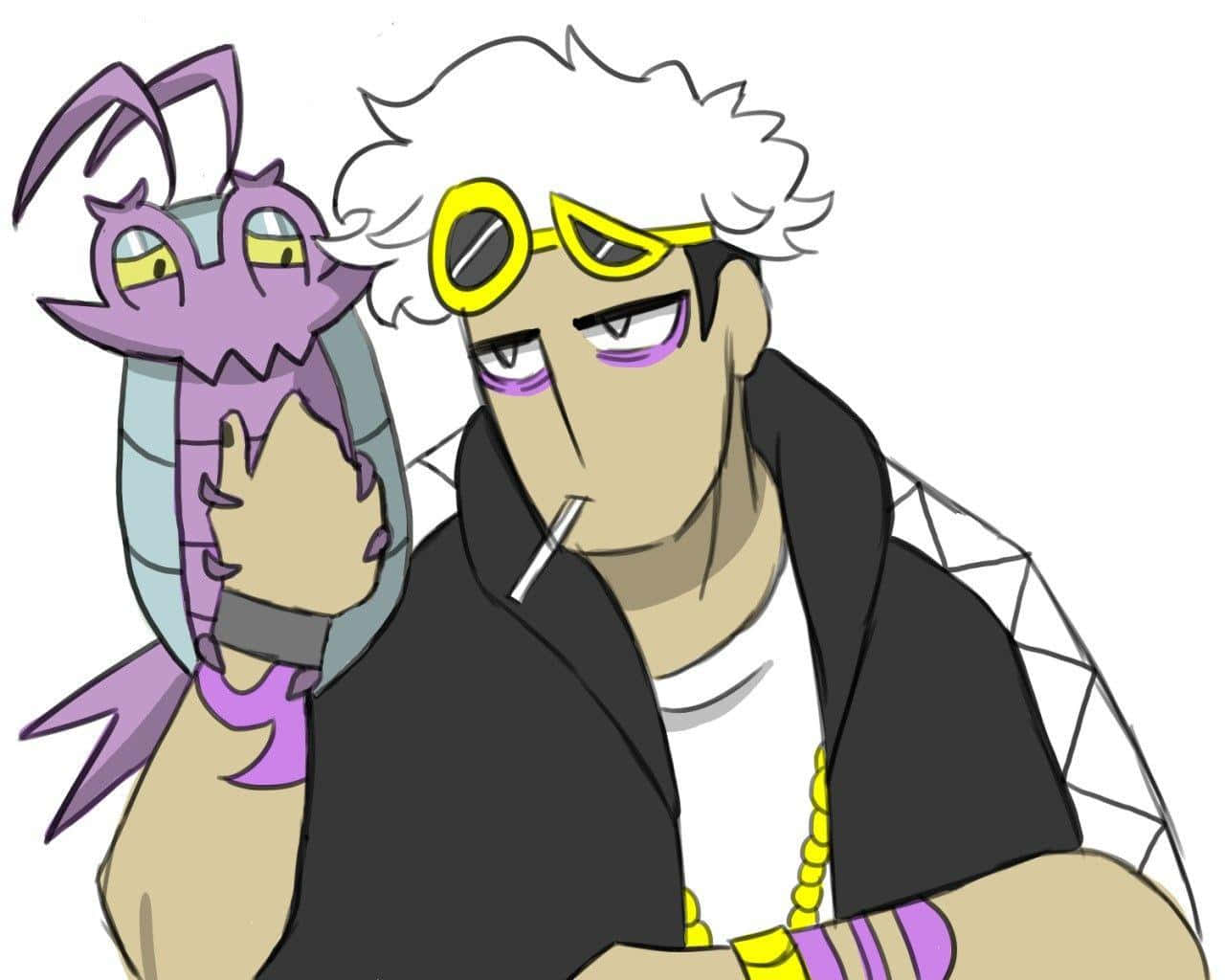 Wimpod met Rookende Guzma Muurpapier