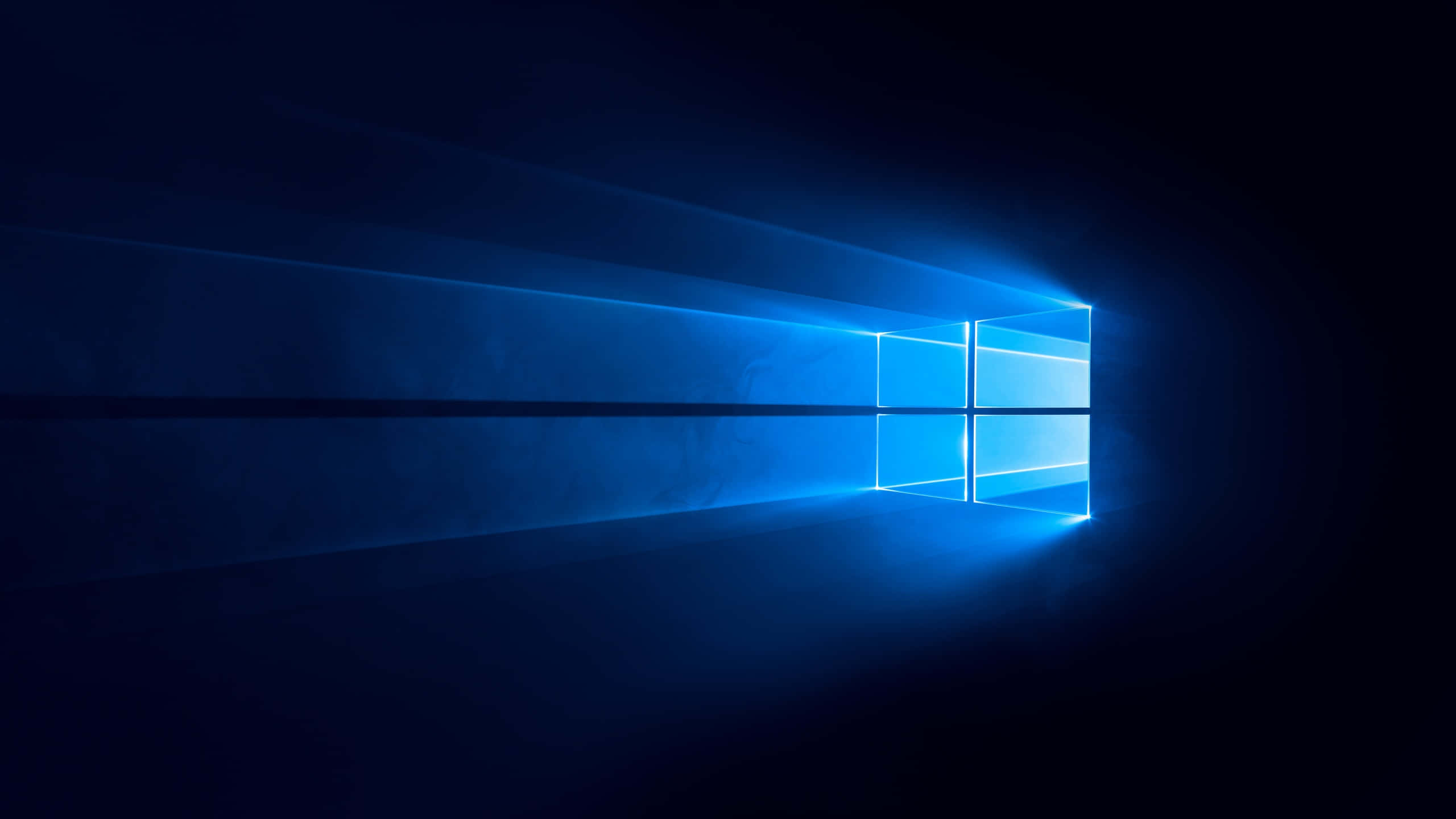Windows 10-logo in die donker Muurpapier