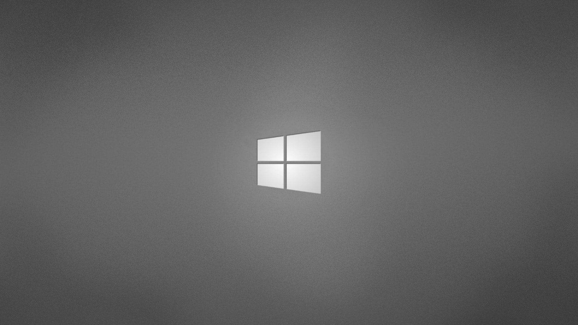 Windows-logo teen soliede grys agtergrond Muurpapier