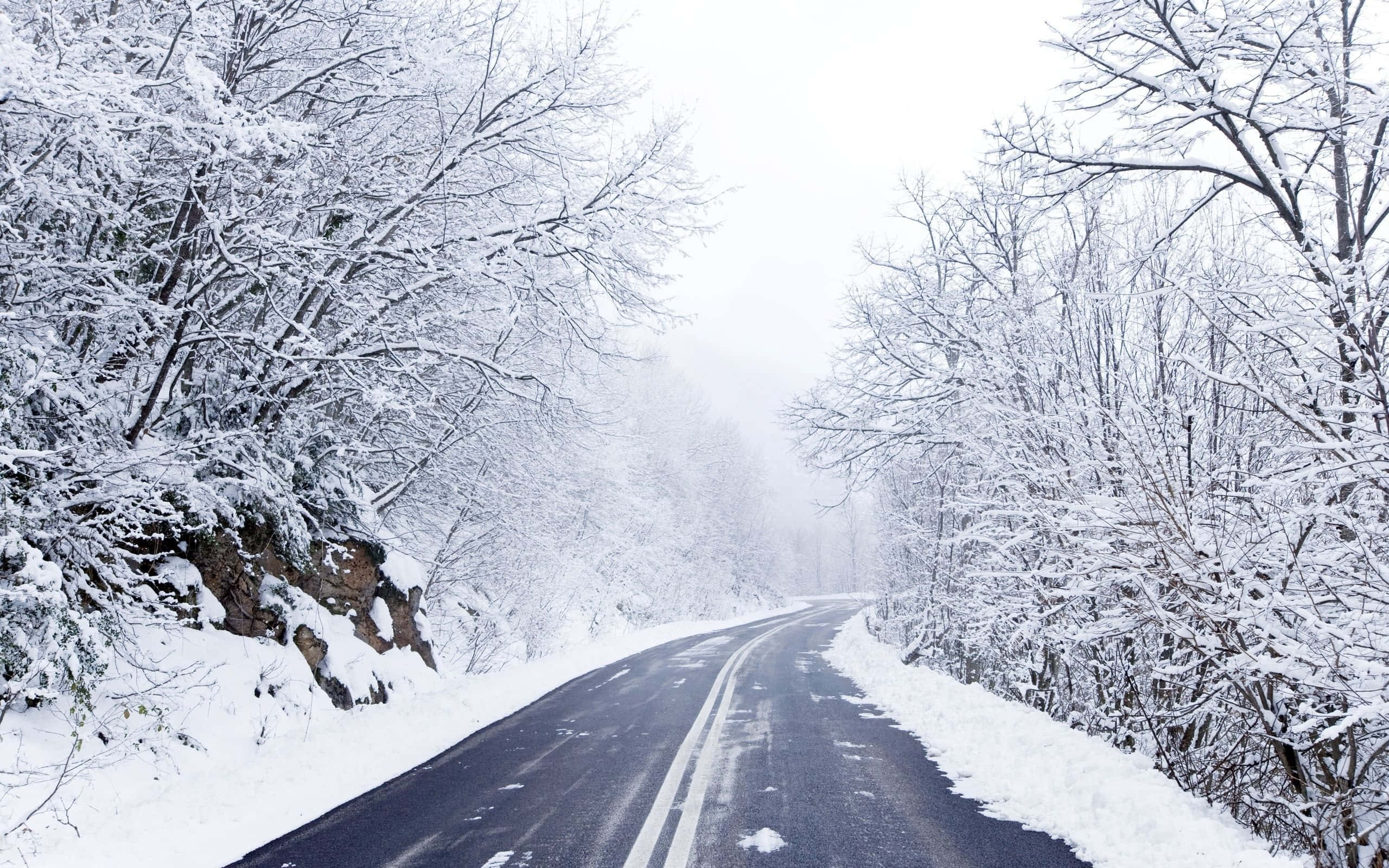 Winterwonderland op Ysige Pad Muurpapier