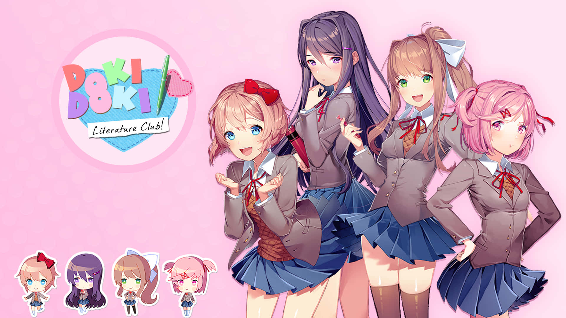Ddlc — Oulik anime GIF Muurpapier