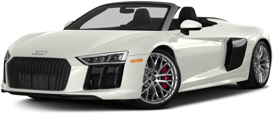 Wit Audi R8 Spyder Oopkap Muurpapier