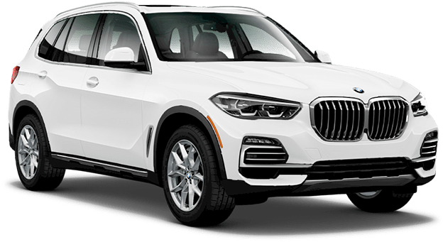 Wit BMW X5 SUV Profielaansig Muurpapier