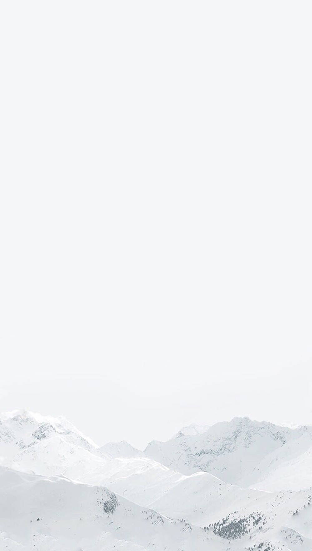 Wit Estetiese iPhone Berge Muurpapier