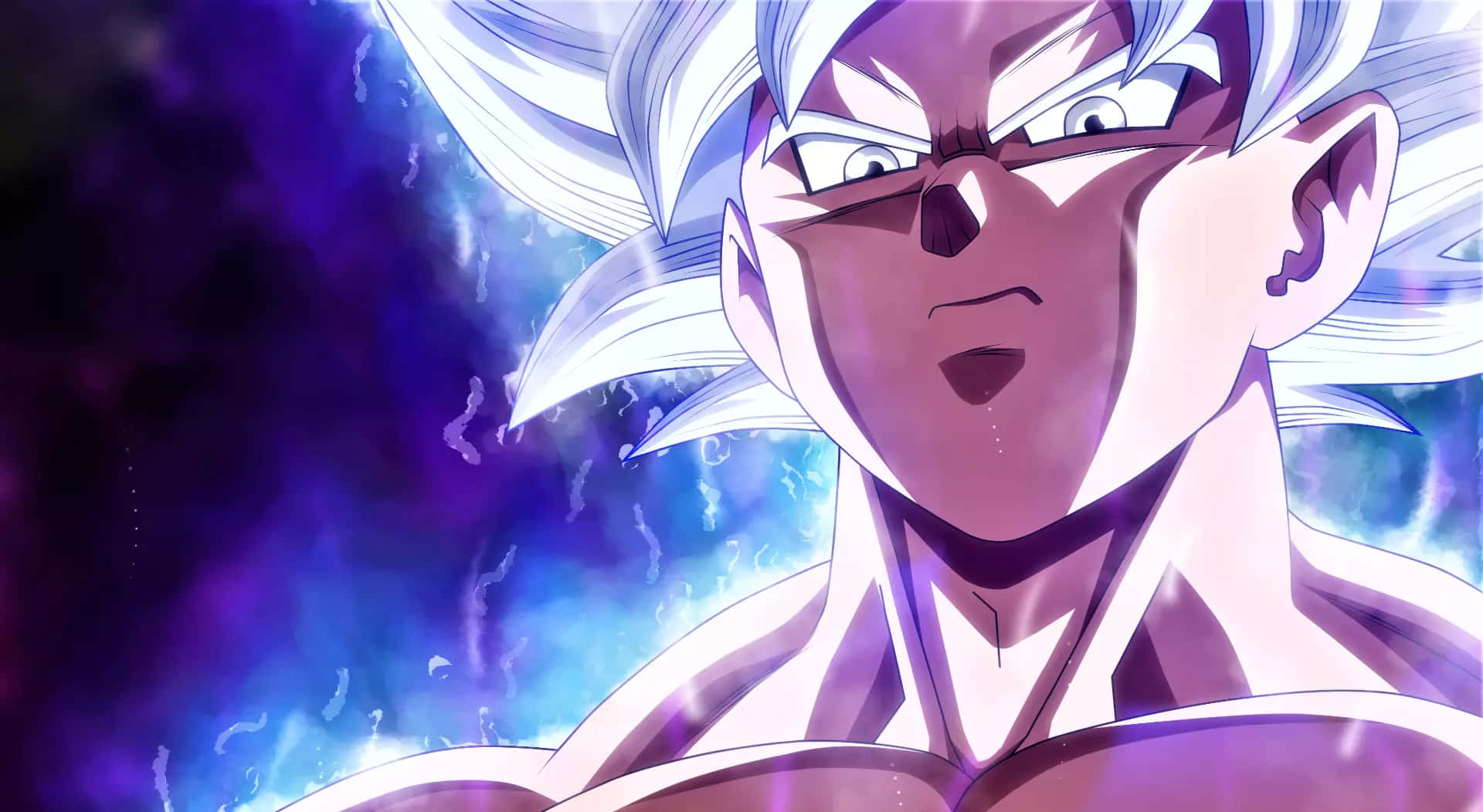 Wit Goku Dragon Ball Super Prent Muurpapier