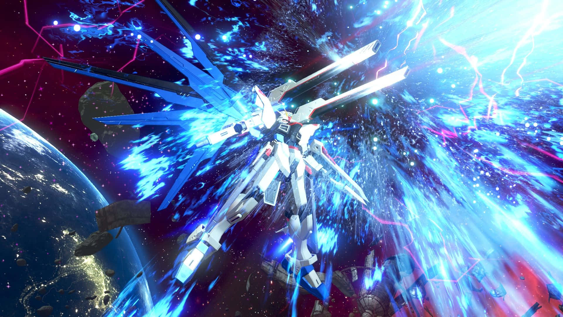 Wit Gundam Bureaublad Muurpapier