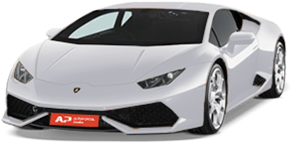 Wit Lamborghini Huracan Evo Profielaansig Muurpapier
