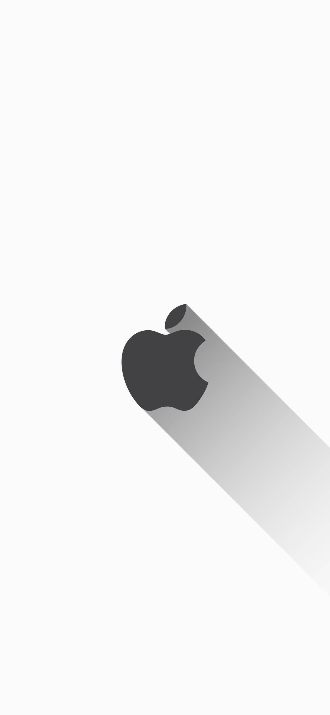 Wit met Apple-logo iPhone Muurpapier