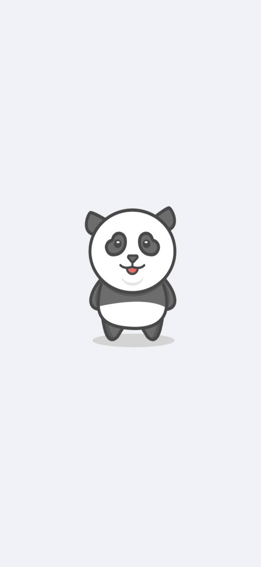 Wit Met Oulike Panda iPhone Muurpapier