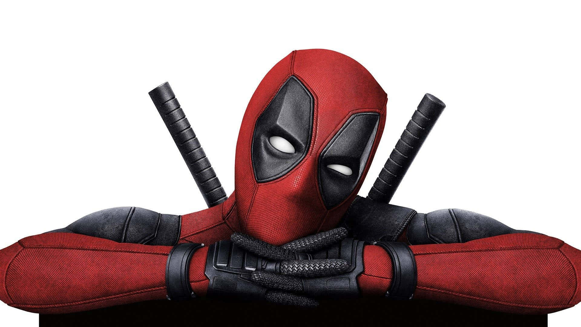 Wit Minimalistiese Deadpool Agtergrond Wenkbrou Optrek Muurpapier