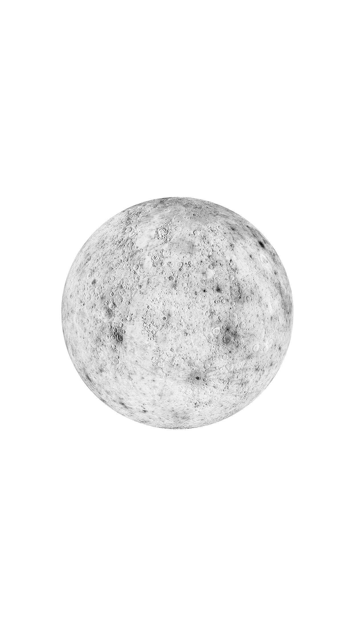 Wit Minimalistiese Helder Volmaan Muurpapier