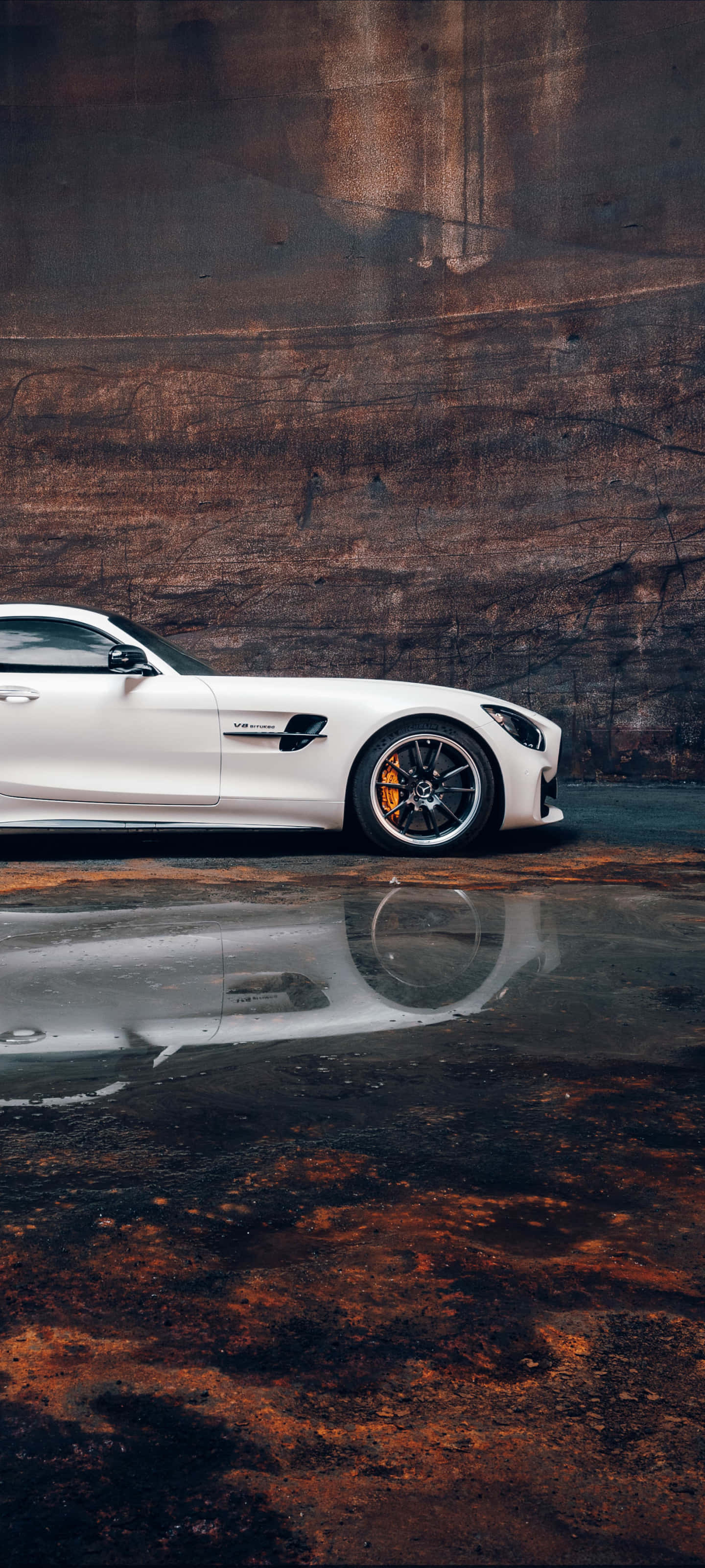 Wit Racing Android Amg Gt-r Agtergrond Muurpapier