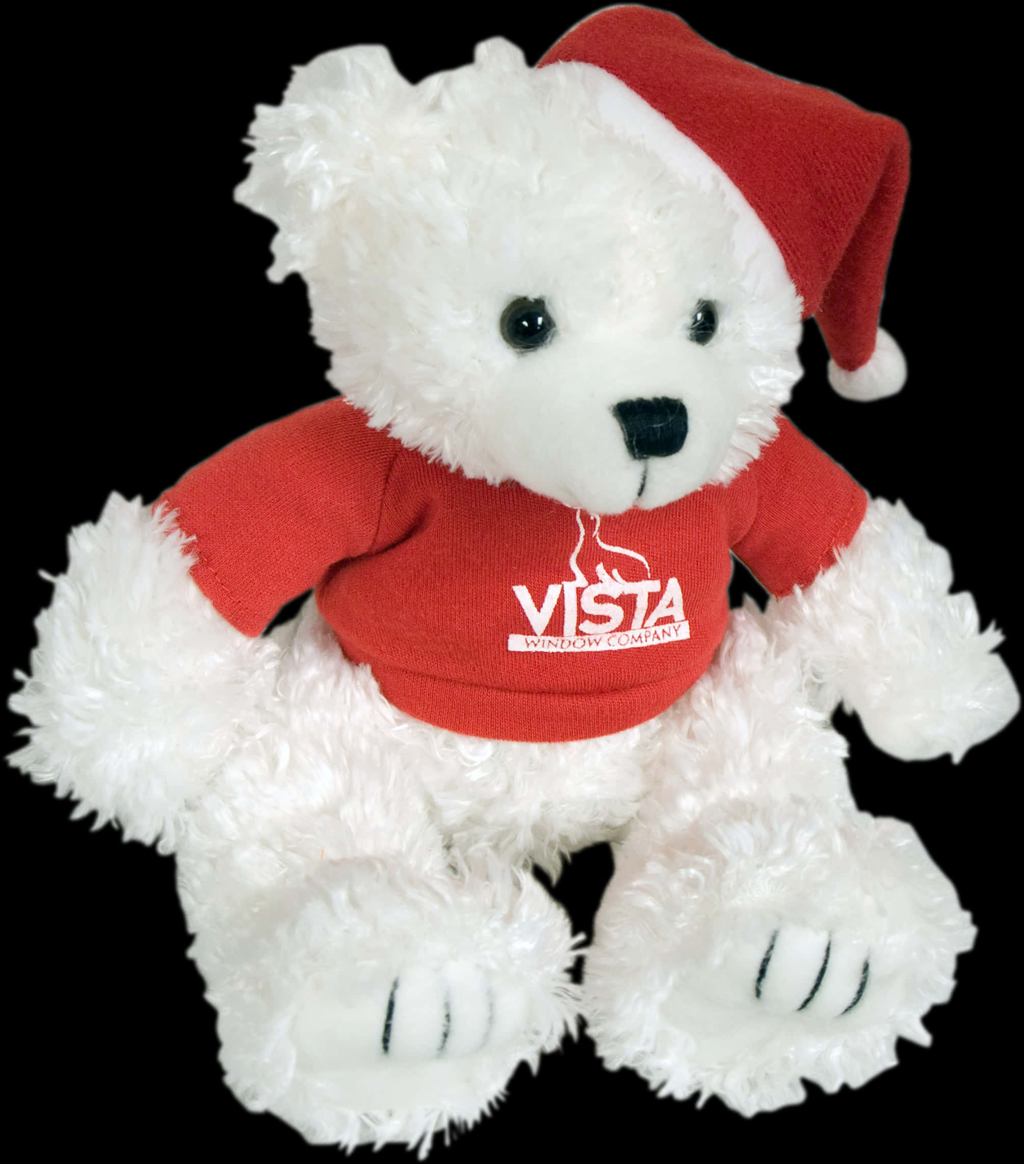 Wit Teddybeer Rooi Hemp Kersfeeshoed Muurpapier