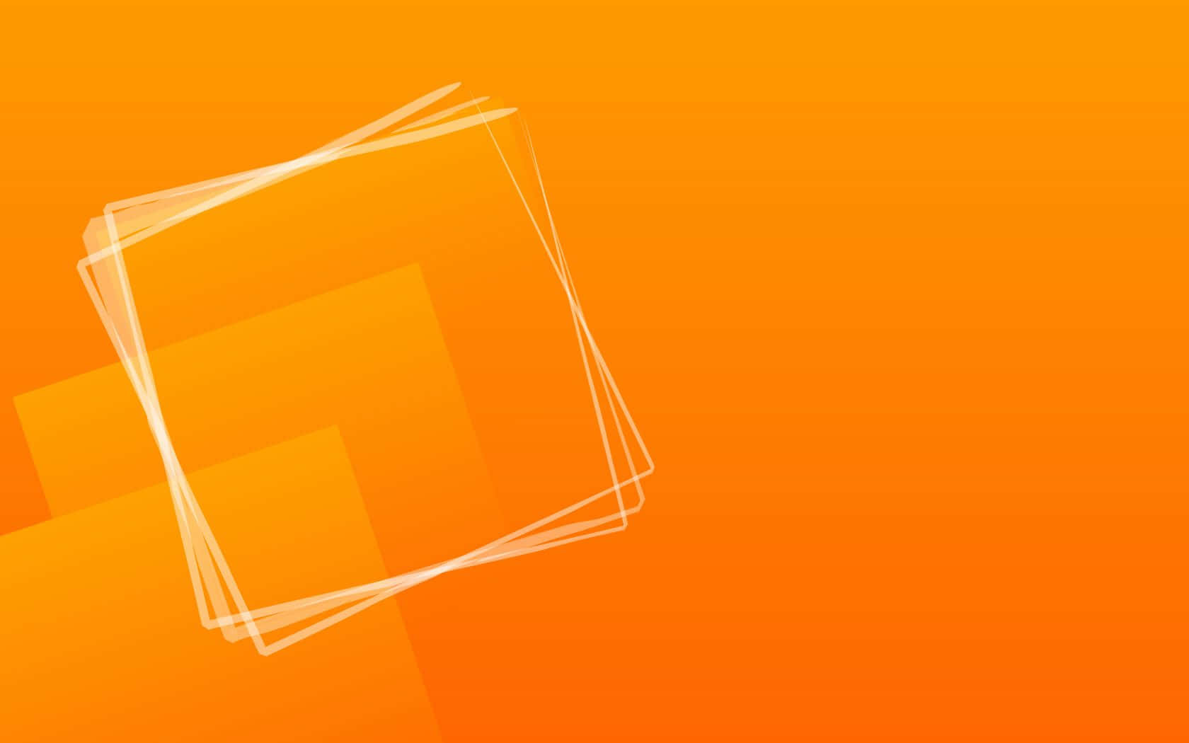 Wit Vierkante Lynkuns Oranje Agtergrond Muurpapier