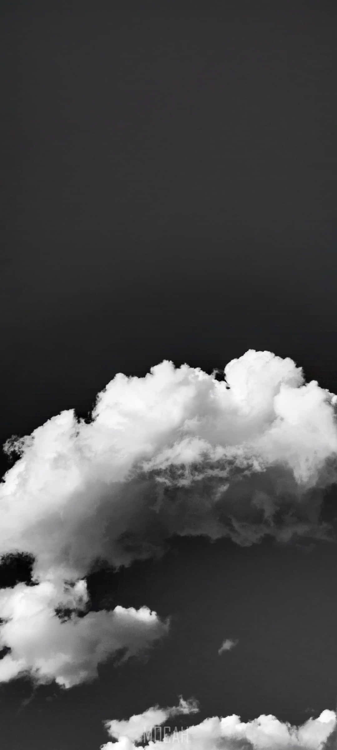 Wit Wolke Swart Muurpapier