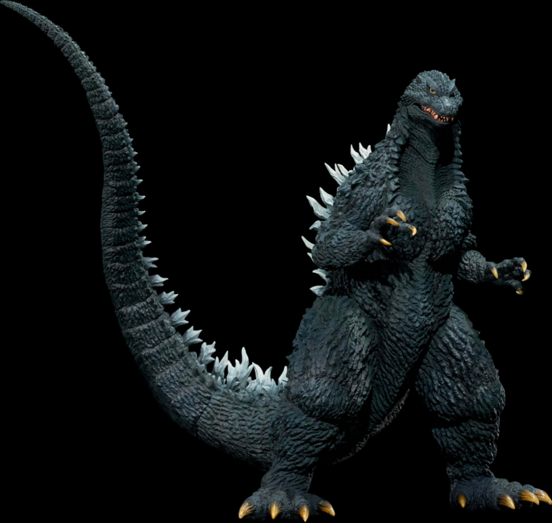 Woeste Godzilla-figuur Geïsoleer Muurpapier
