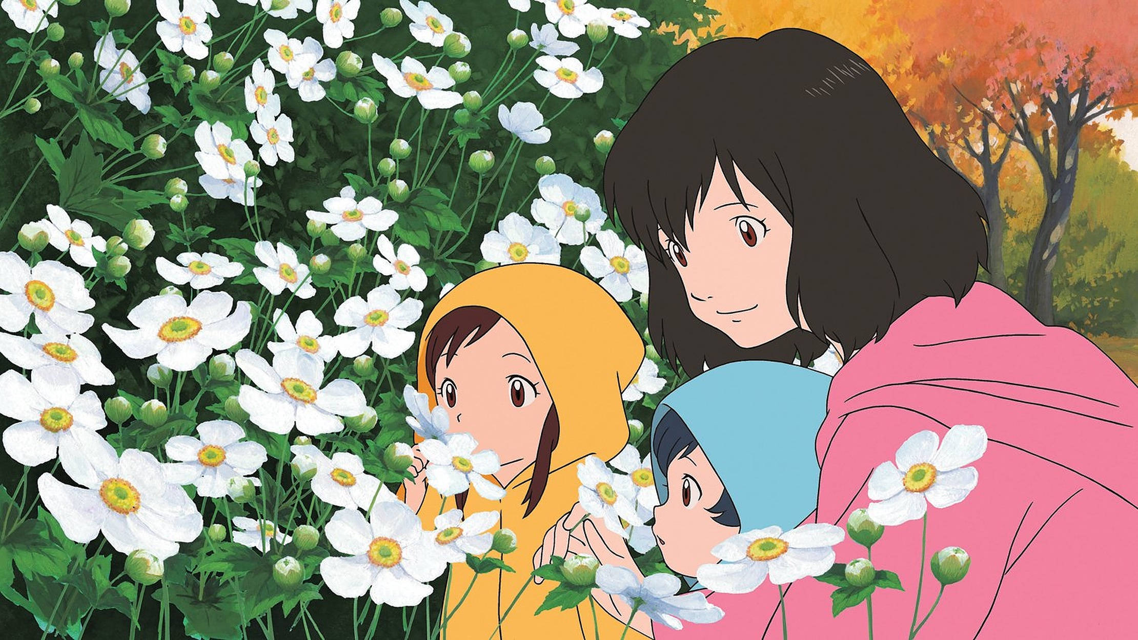 Wolf Children Anime Kinders Muurpapier
