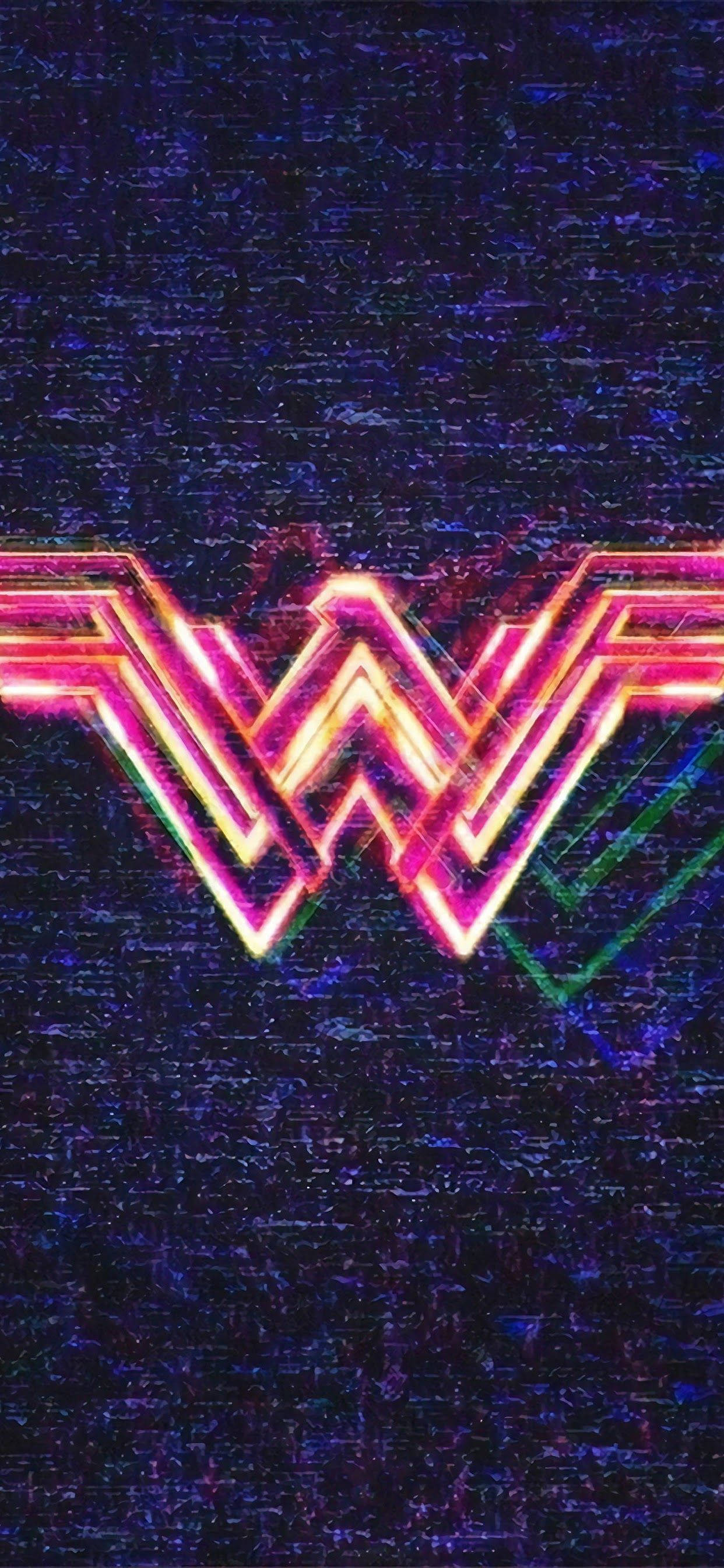 Wonder Woman 1984 Neon Lig Logo Muurpapier